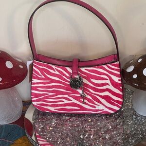 NWT - Michael Kors Lyra Small Zebra Print Calf Hair Pochette. Retail $448.00